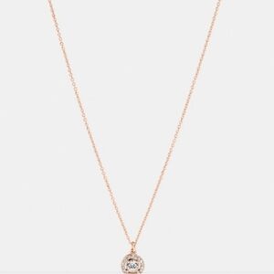 COACH rose gold/sparkle circular necklace